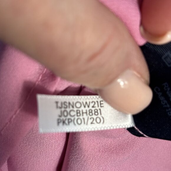 Tommy Hilfiger Pink Paisley Off-Shoulder Dress Size 10 Elastic Waist 3/4 Sleeves - Picture 13 of 16